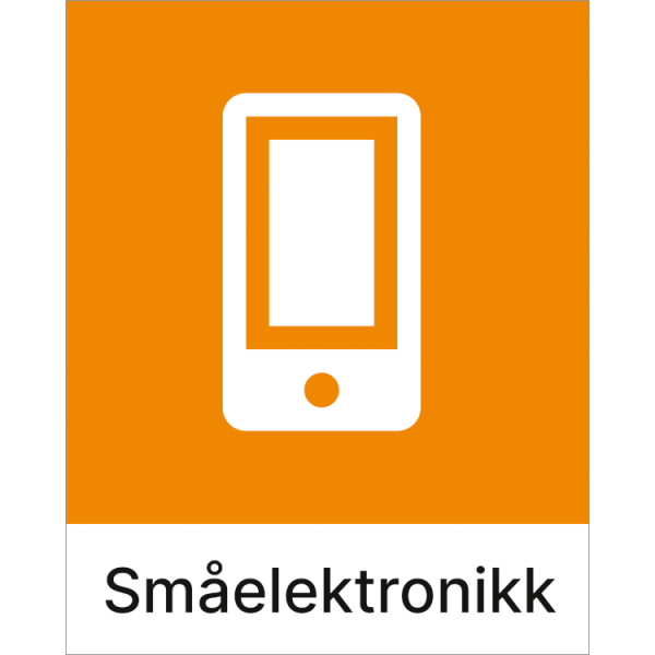 Kildesorteringsskilt Småelektronikk
