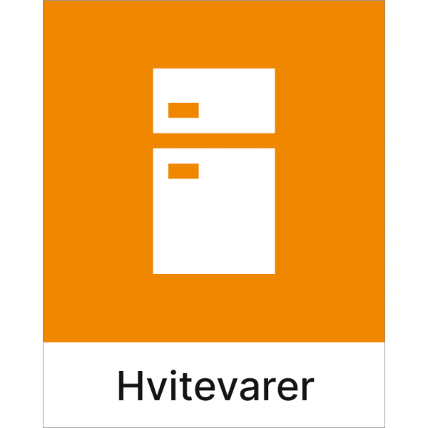 Kildesorteringsskilt Hvitevarer