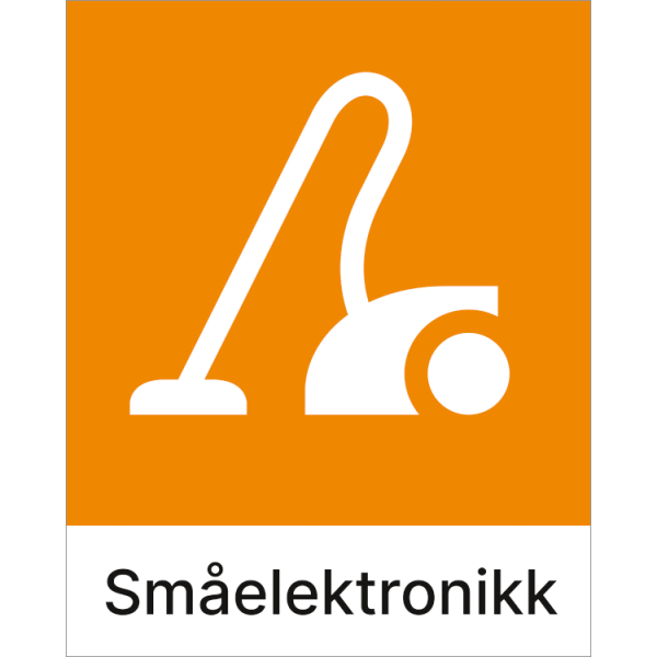Kildesorteringsskilt Småelektronikk støvsuger