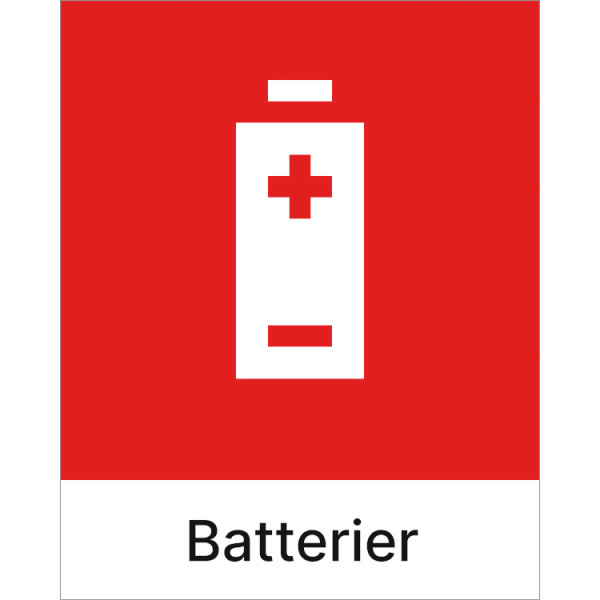 Kildesorteringsskilt Batterier