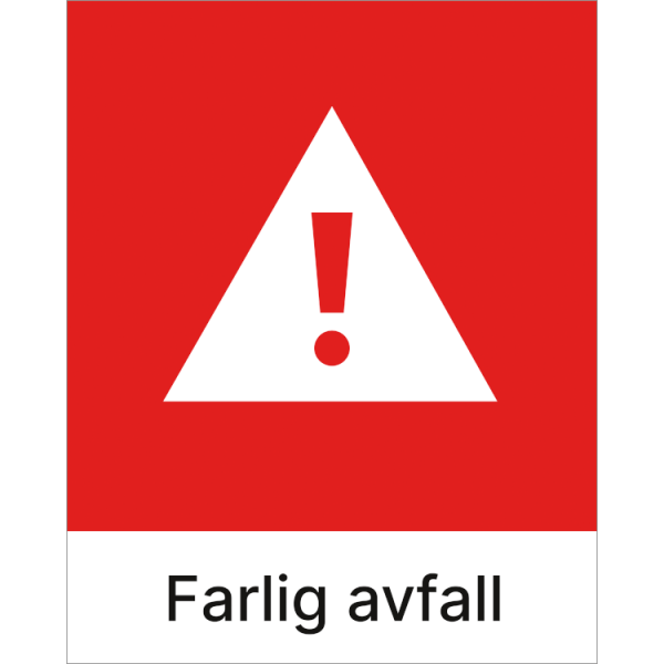 Kildesorteringsskilt Farlig avfall