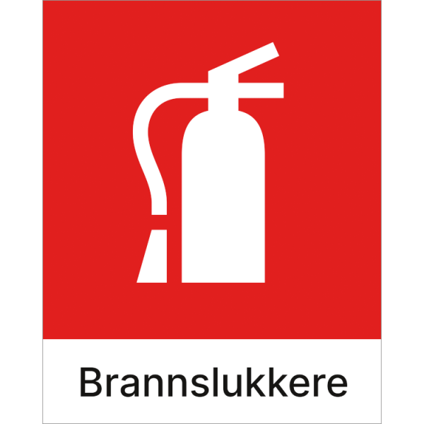 Kildesorteringsskilt Brannslukkere