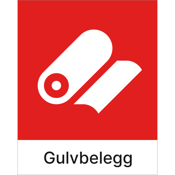 Kildesorteringsskilt Gulvbelegg
