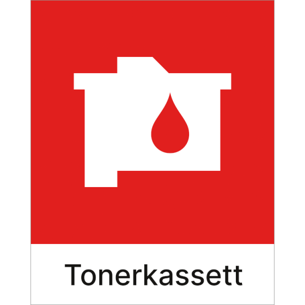 Kildesorteringsskilt Tonerkassett