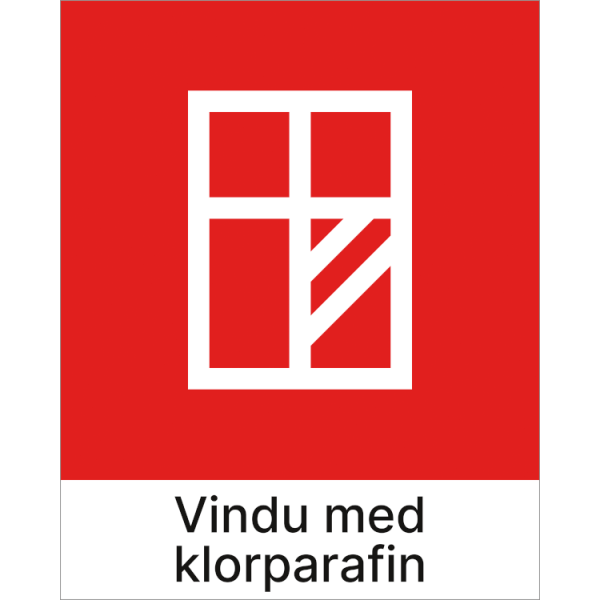 Kildesorteringsskilt Vindu med klorparafin