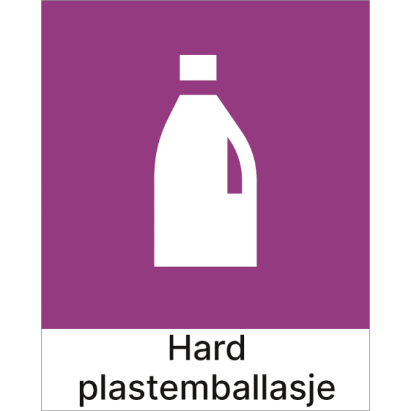 Kildesorteringsskilt Hard Plastemballasje