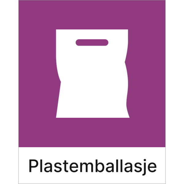 Kildesorteringsskilt Myk plastemballasje