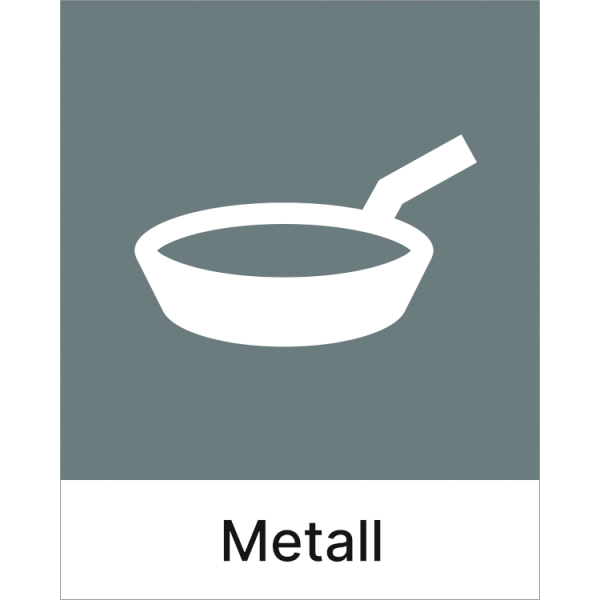 Kildesorteringsskilt Metall