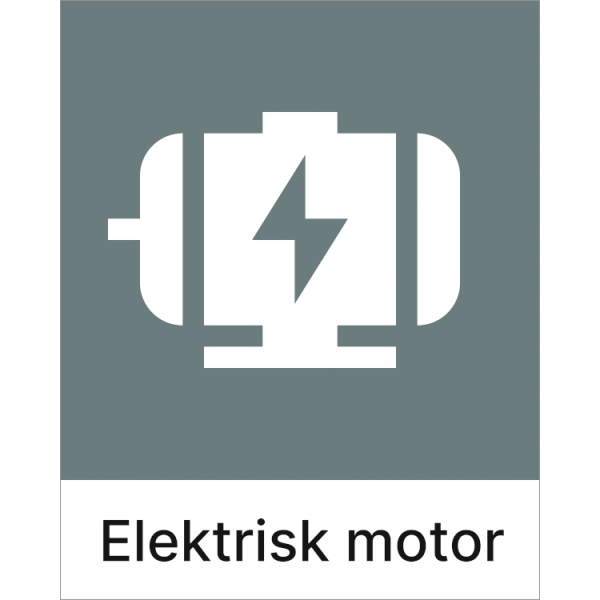 Kildesorteringsskilt Elektrisk motor