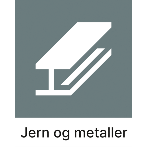 Kildesorteringsskilt Jern og metaller