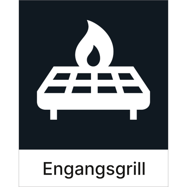 Kildesorteringsskilt Engangsgrill