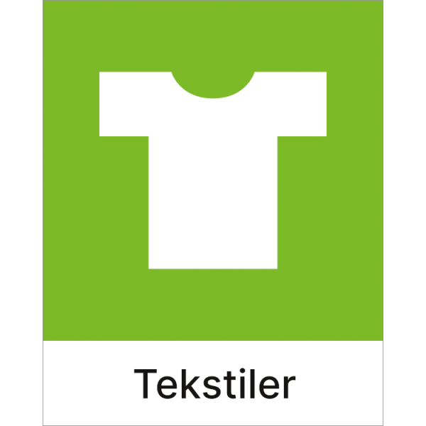 Kildesorteringsskilt Tekstiler