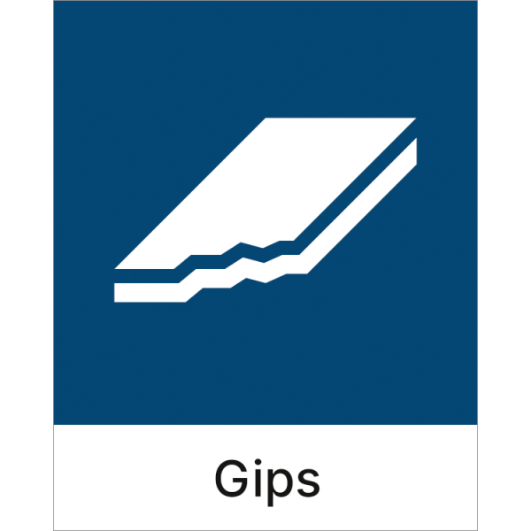 Kildesorteringsskilt Gips