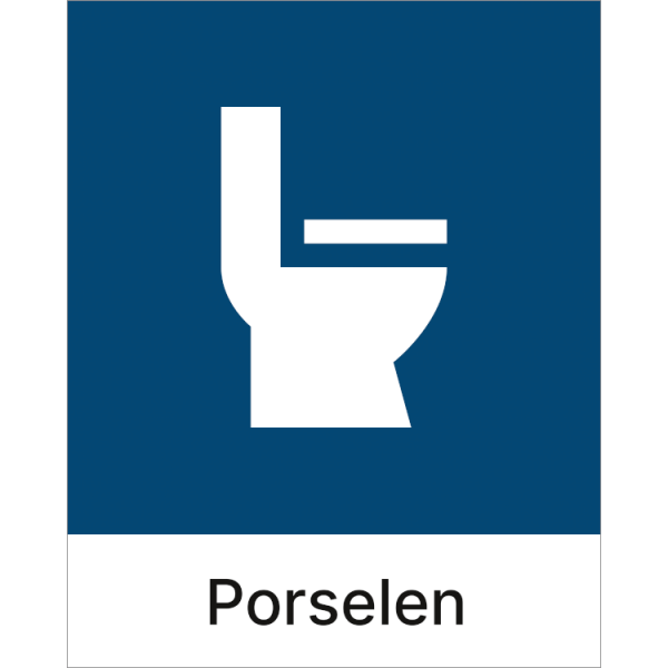 Kildesorteringsskilt Porselen