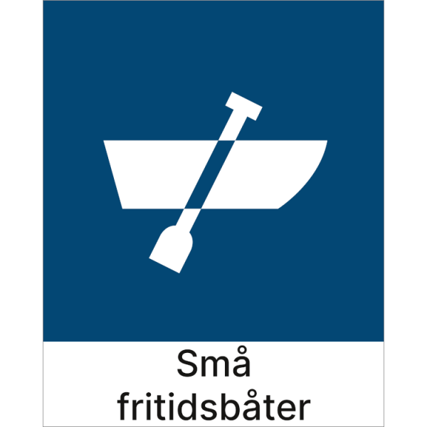 Kildesorteringsskilt Små fritidsbåter