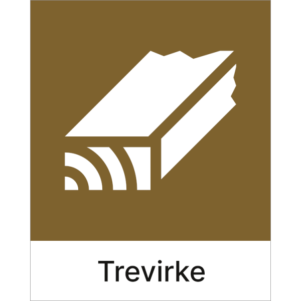 Kildesorteringsskilt Trevirke