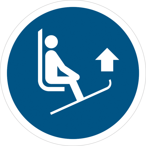 Hev skituppene - Påbudsskilt ISO 7010 M036