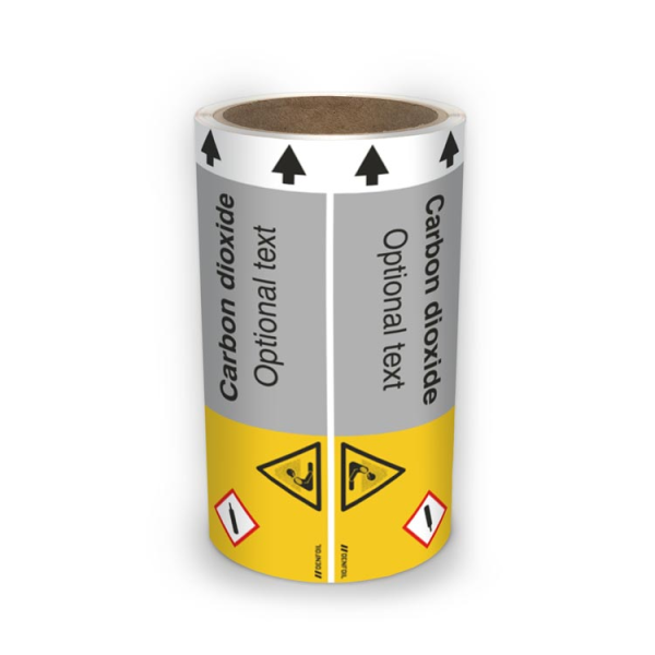 ISO Rørmerking - Carbon dioxide CO2 (english) ISO 20560