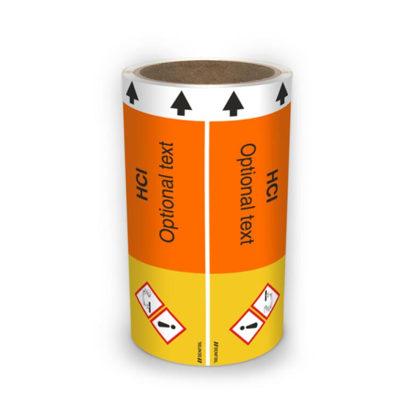 ISO Rørmerking - Hydrochloric acid (english) ISO 20560