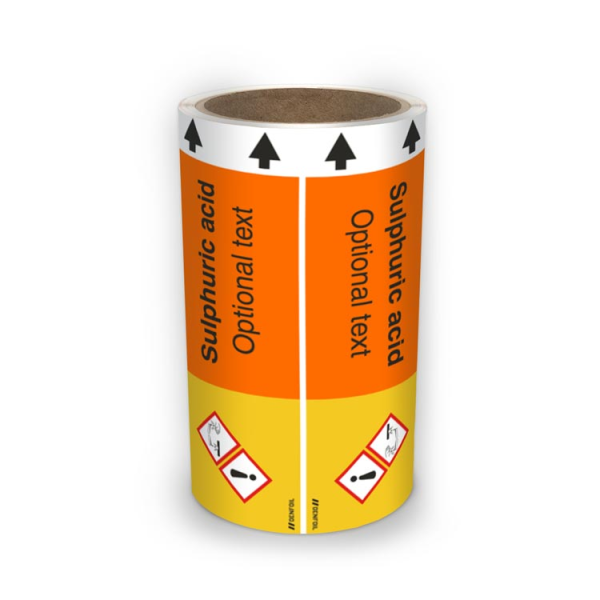 ISO Rørmerking - Sulphuric acid (english) ISO 20560