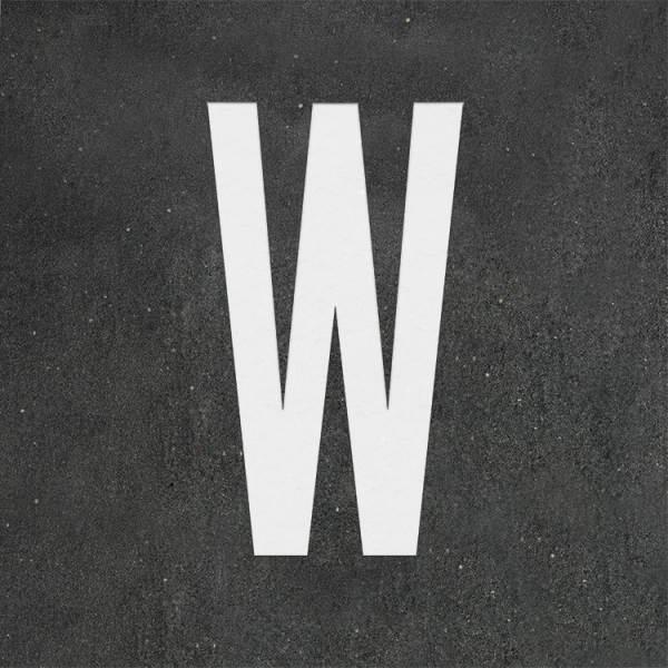 PREMARK Bokstav W - Termoplastisk vegmerking