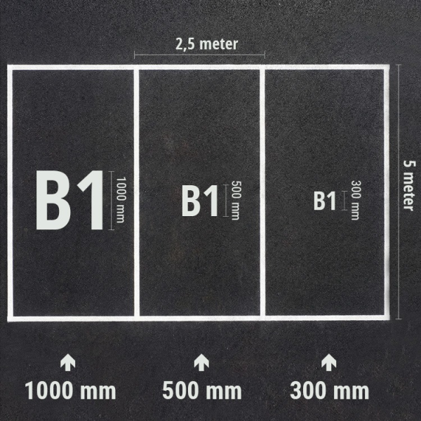PREMARK Bokstav M - Termoplastisk vegmerking
