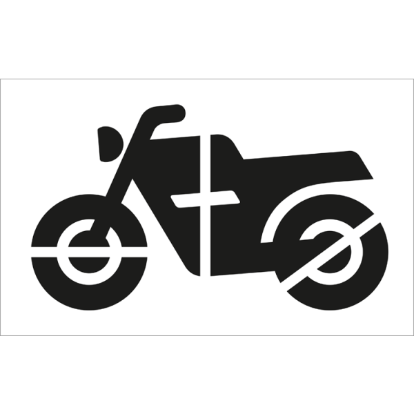 Sjablong for motorsykkelparkering - Plast
