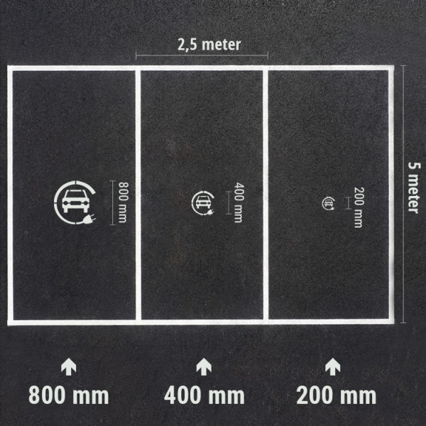 Sjablong for elbilparkering - Plast