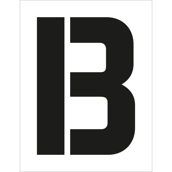 Sjablon for bokstav B - Plast