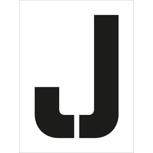 Sjablon for bokstav J - Plast