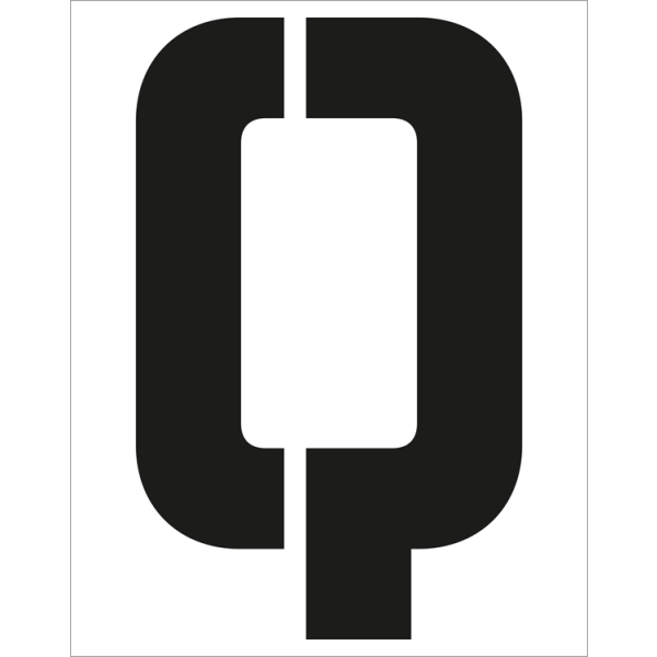 Sjablon for bokstav Q - Plast