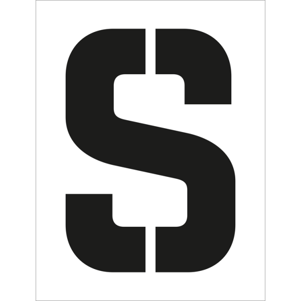 Sjablon for bokstav S - Plast