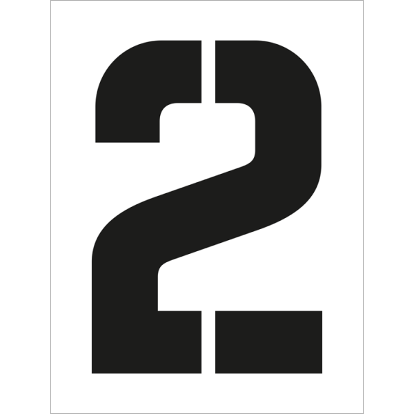 Sjablon for tall 2 - Plast
