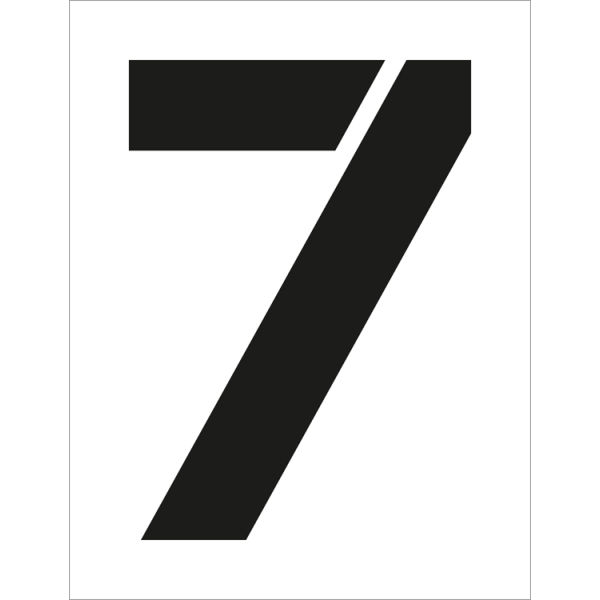 Sjablon for tall 7 - Plast