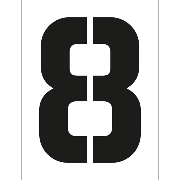 Sjablon for tall 8 - Plast