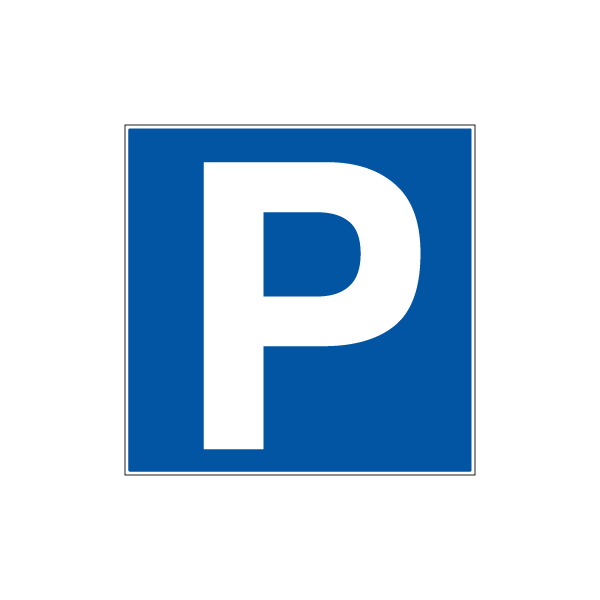 Parkeringsskilt – reflekterende opplysningsskilt med P-symbol