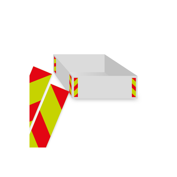 8 stk. Containermerking - 100 x 500 mm - refleks til container