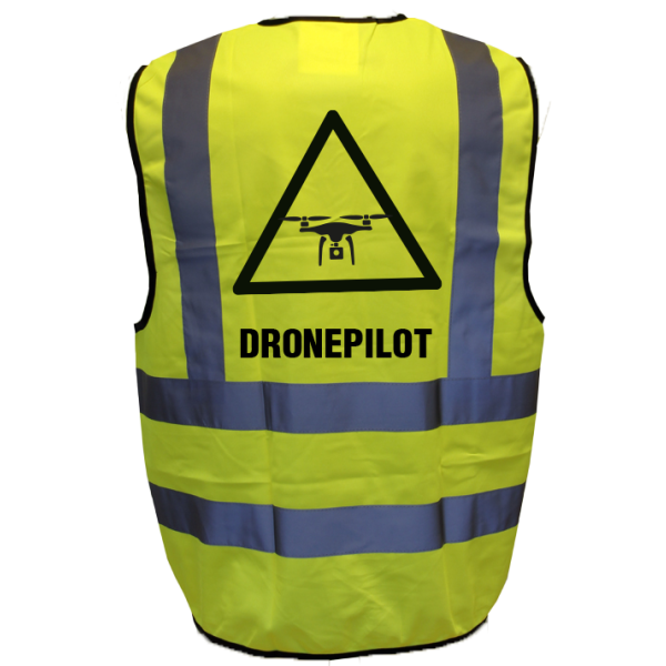 Refleksvest dronepilot - EN 20471 klasse 2 - Gul farge